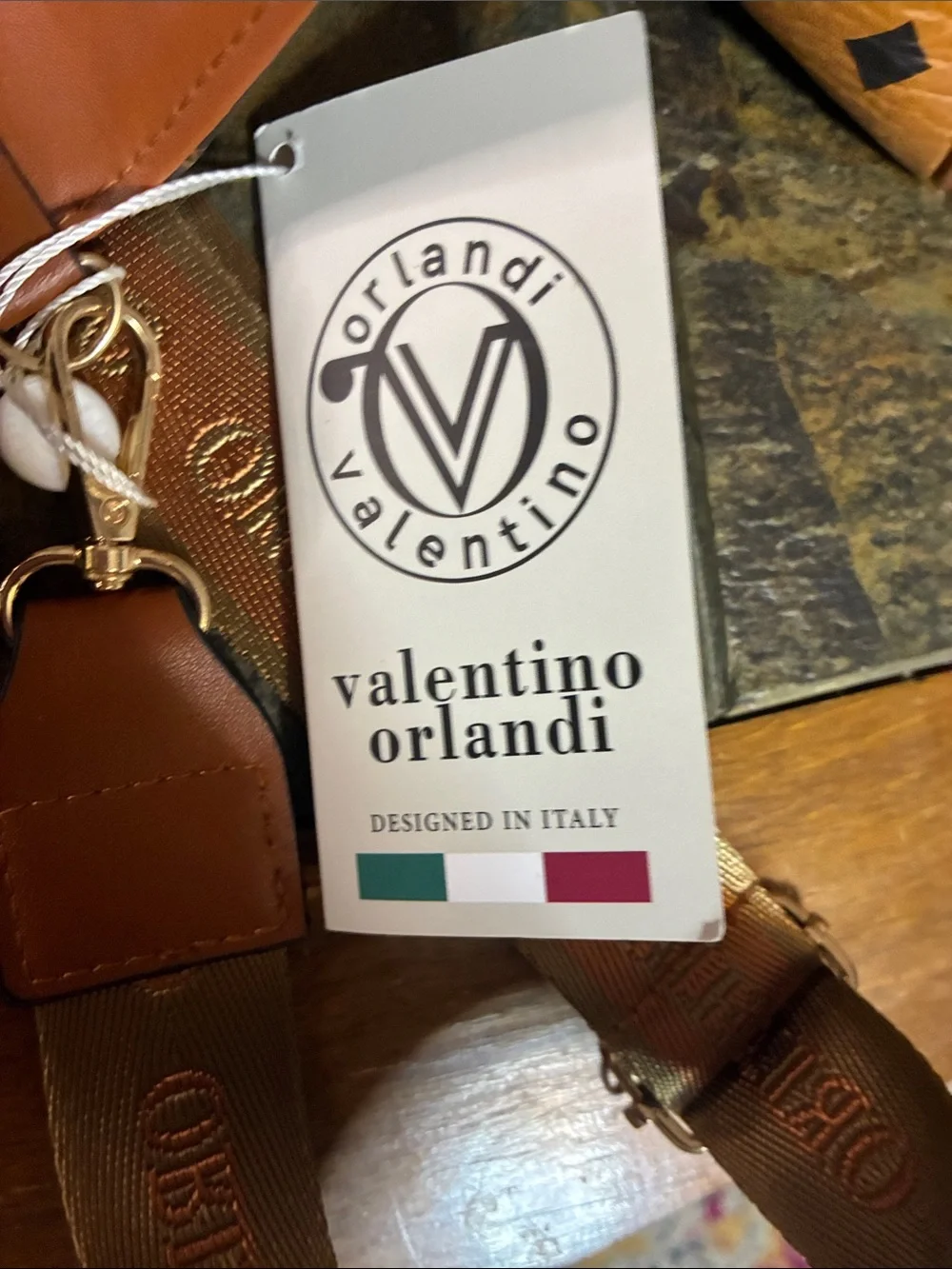 Valentino-Quilted Monogram Crossbody Bag - Brown NWT